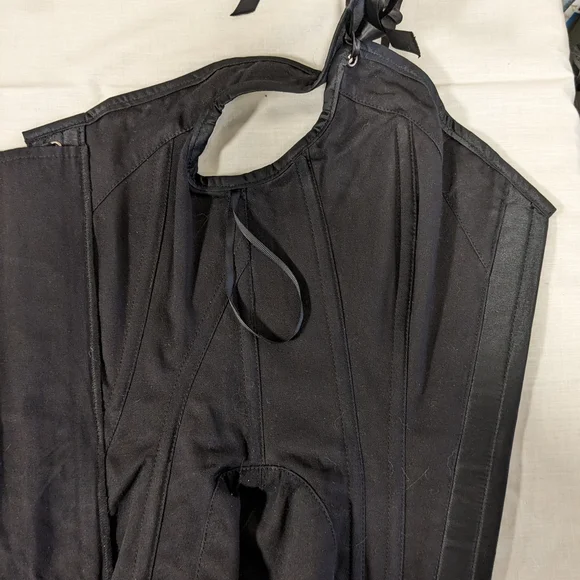 Top Drawer by Daisy Corsets-Black & White Striped Steel Bond Corset Size Medium - Picture 11 of 17